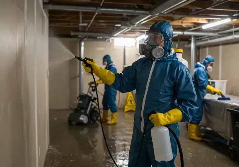 Basement Sanitization and Antimicrobial Treatment process in Spring Valley Lake, CA